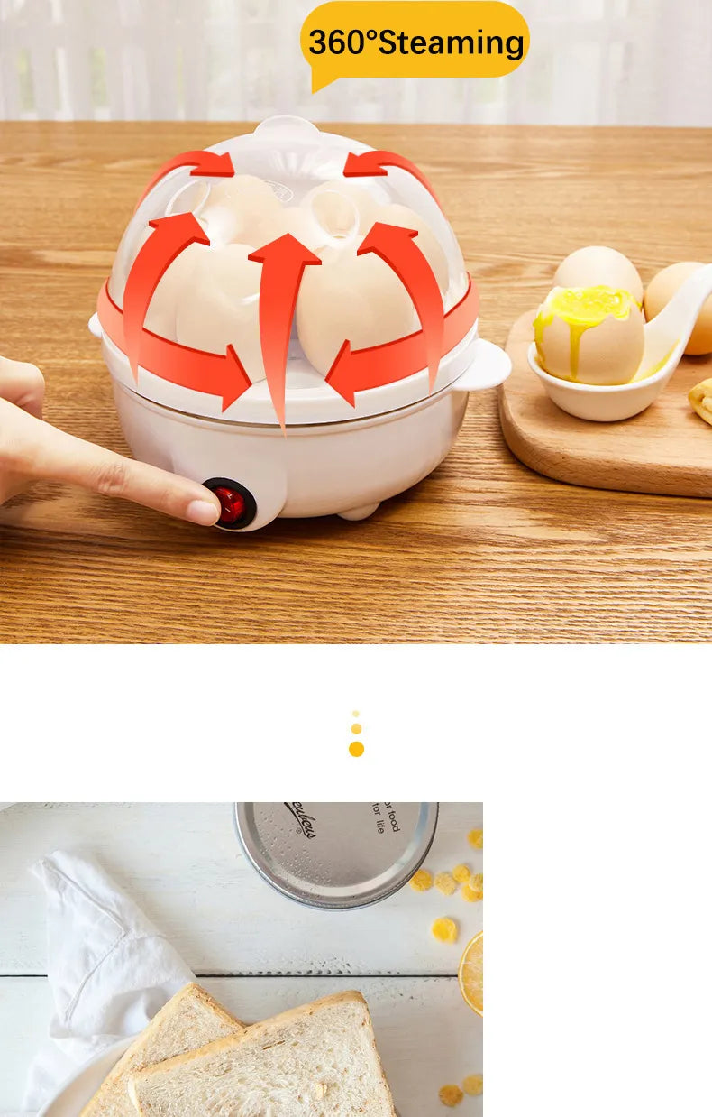 Egg Boiler Double Layers Multifunction Electric Egg Cooker Steamer Corn Milk Steamed Rapid Breakfast Cooking Appliances Kitchen