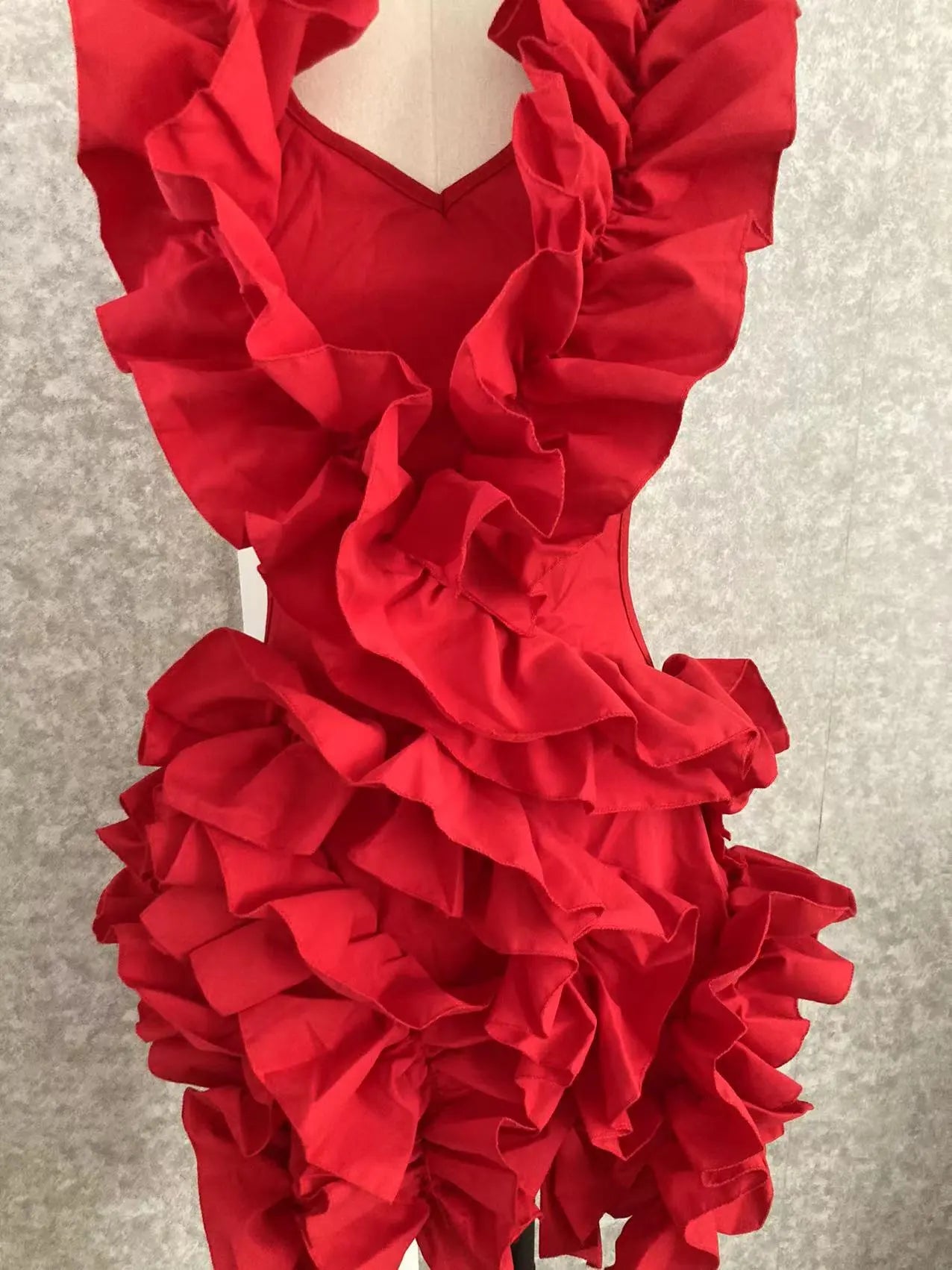 Women Edible Tree Fungus Tierred High Low Asymmetrical Ball Gown Dress 2023 Sexy Club Party Evening High Street Dresses