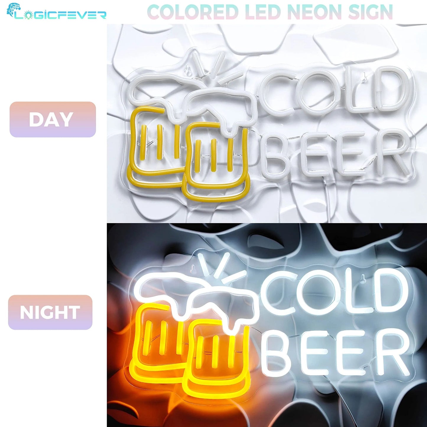 Cold Beer Neon Sign Bar Restaurant Store Wall Decor Neon Light Custom Personalized Beer Bottle Led Sign Acrylic USB Neon