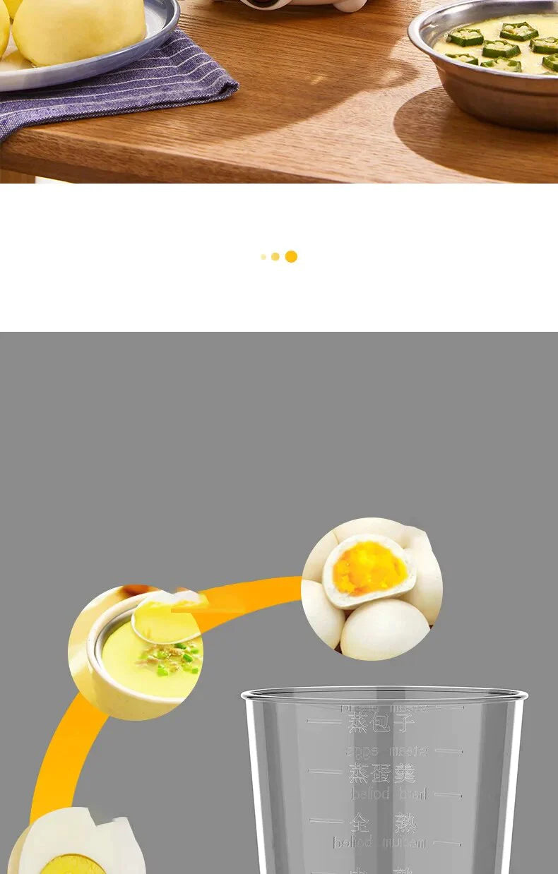 Egg Boiler Double Layers Multifunction Electric Egg Cooker Steamer Corn Milk Steamed Rapid Breakfast Cooking Appliances Kitchen