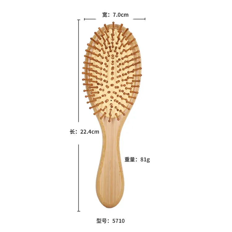 1PC Wood Air Cushion Massage Comb Paddle Cushion Hair Loss Massage Brush Hairbrush Comb Scalp Hair Care Healthy Bamboo Comb