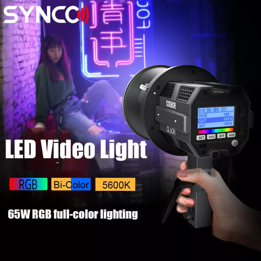 SYNCO COLBOR CL60R RGB LED lumière vidéo lumière de photographie silencieuse avec contrôle APP Bowens Mount Studio lampe Photo pour la prise de vue