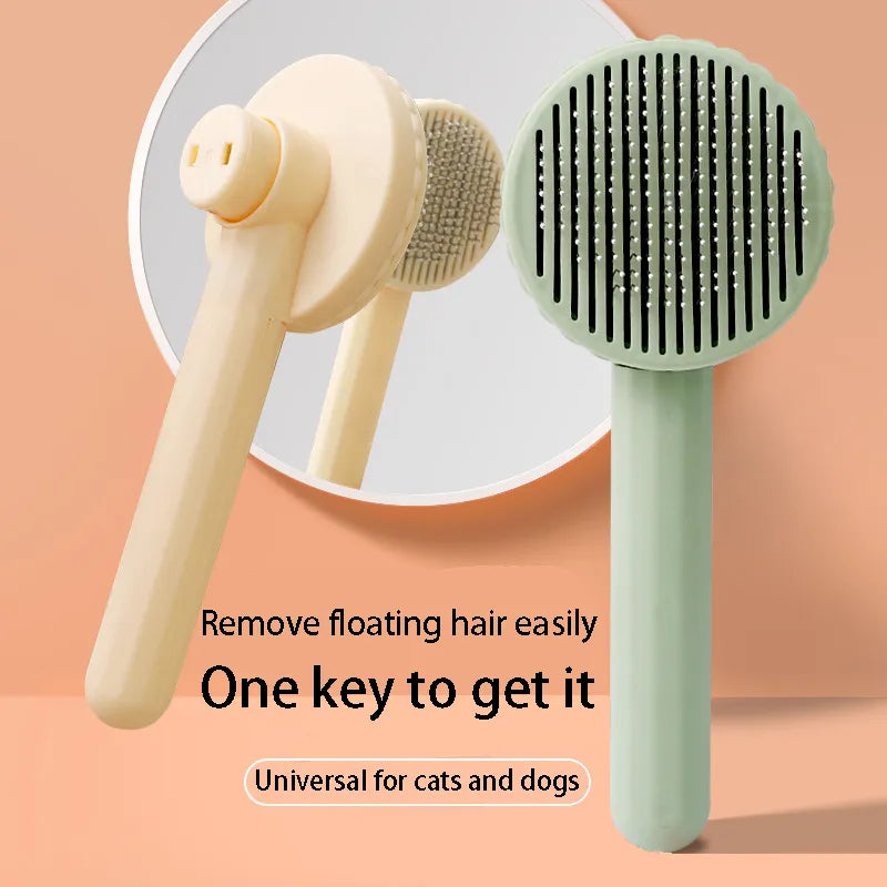 Peigne d'épilation pour animaux de compagnie, brosse autonettoyante pour chats et chiens, grattoir, outil de toilettage pour animaux de compagnie