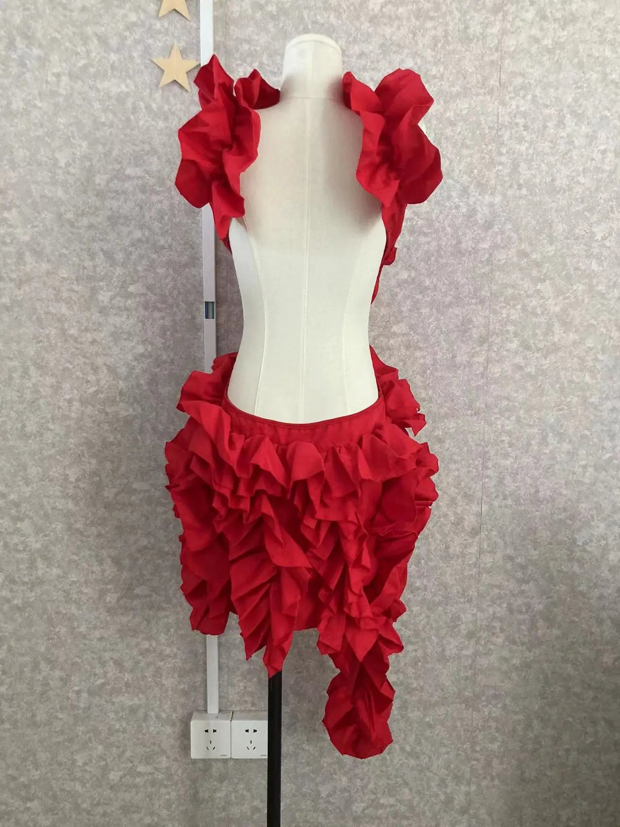 Vestido de fiesta asimétrico alto y bajo con niveles de hongo de árbol comestible para mujer, vestidos sexis de noche para fiesta y Club 2023