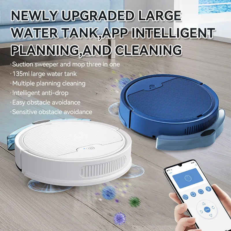 2023 New  3 In 1 Sweeping and Vacuuming Wireless Vacuum Cleaner Smart Sweeping Robot Home Sweeper Sweeping Robots For Home