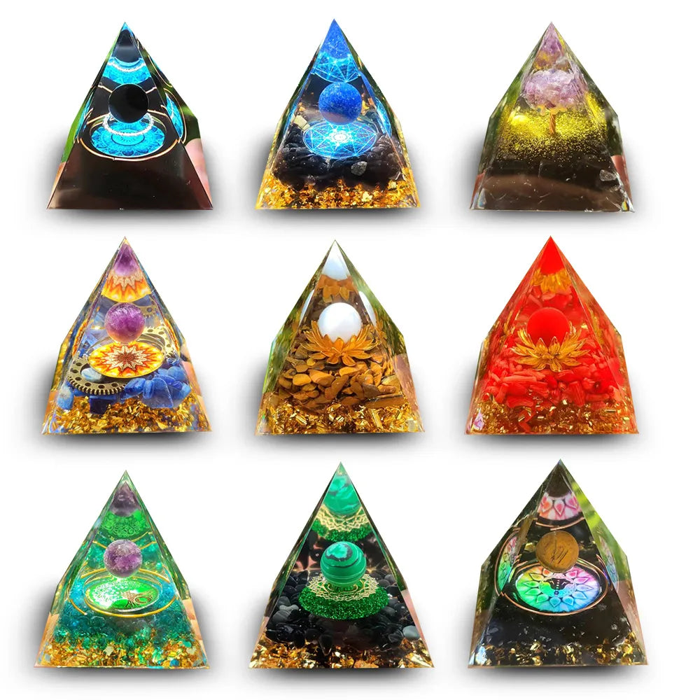 Cristales piramidales, piedra Natural, decoración para el hogar y la Oficina, generador de energía curativo, Reiki y chakras, adornos para meditación, manualidades