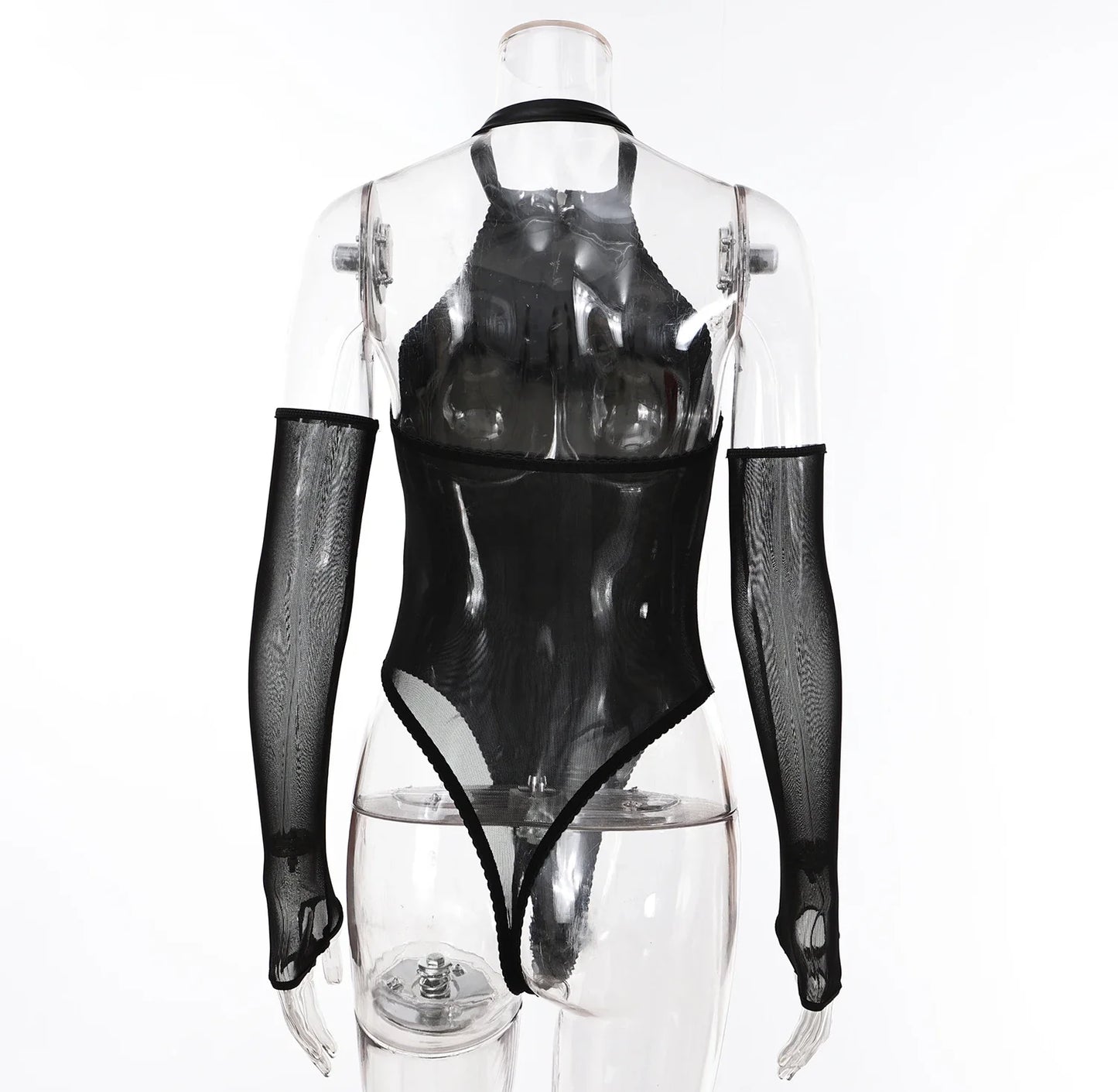 Wanita Latex Women's Bodysuit With Sleeves Fantasy Rubber Zip Tops Sissy Night Club Baddie Outfit Silicone Female Bodysuit