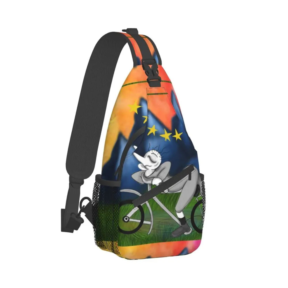 Albert Hoffman LSD Bicycle Day Sling Bags for Men Fashion Acid Blotter Party Shoulder Crossbody Chest Backpack Traveling Daypack