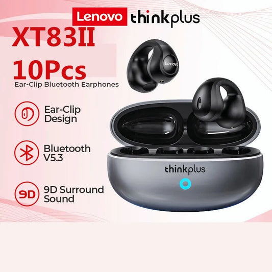 10Pcs Original Thinkplus XT83 II TWS Ear Clip Earclip Wireless Bluetooth Sports Earphone With Mic HiFi Music Stereo Headphones