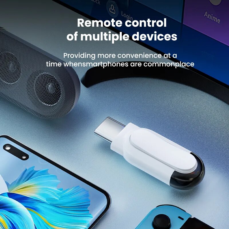 Control remoto para teléfono inteligente, tipo C, Micro USB, Control por aplicación de infrarrojos inteligente Universal, miniadaptador inalámbrico para TV y aire acondicionado