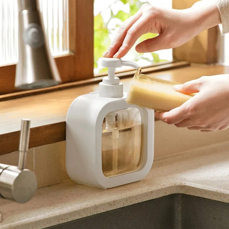 300/500ml Bathroom Soap Dispensers Refillable Lotion Shampoo Shower Gel Holder Portable Travel Dispenser Empty Bath Pump Bottle