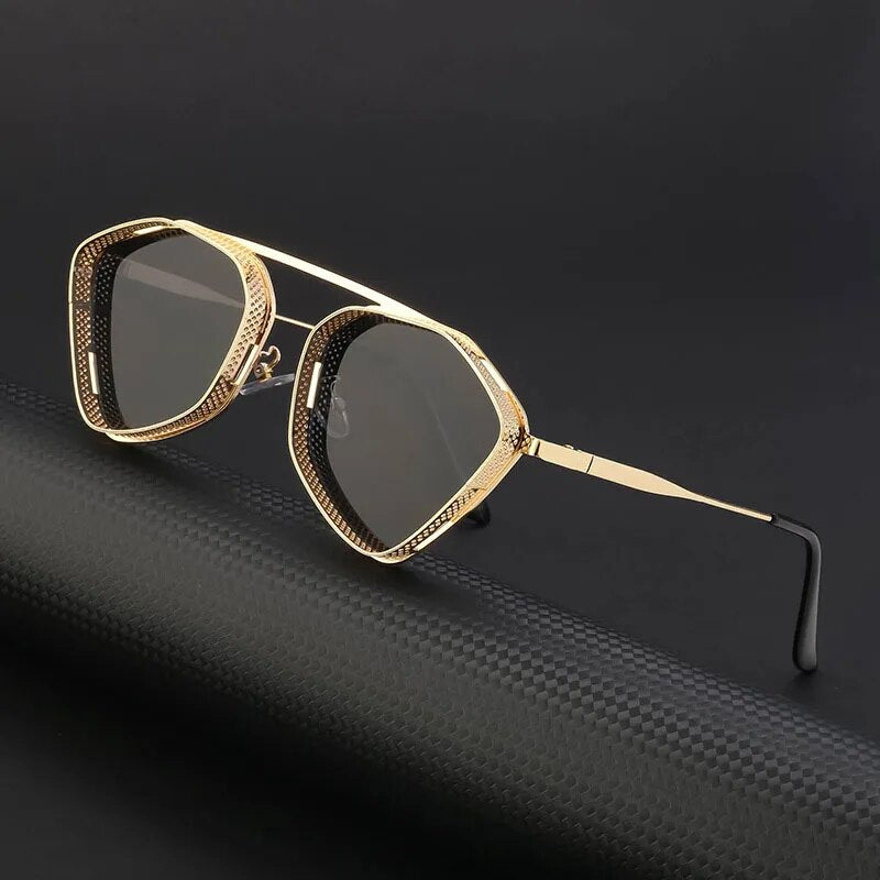 Gafas De Sol Steampunk para hombre, anteojos De Sol estilo Punk, Retro, a la moda, tonos De marea, Vintage De lujo, Zonnebril Occhiali Da Sole, 2022