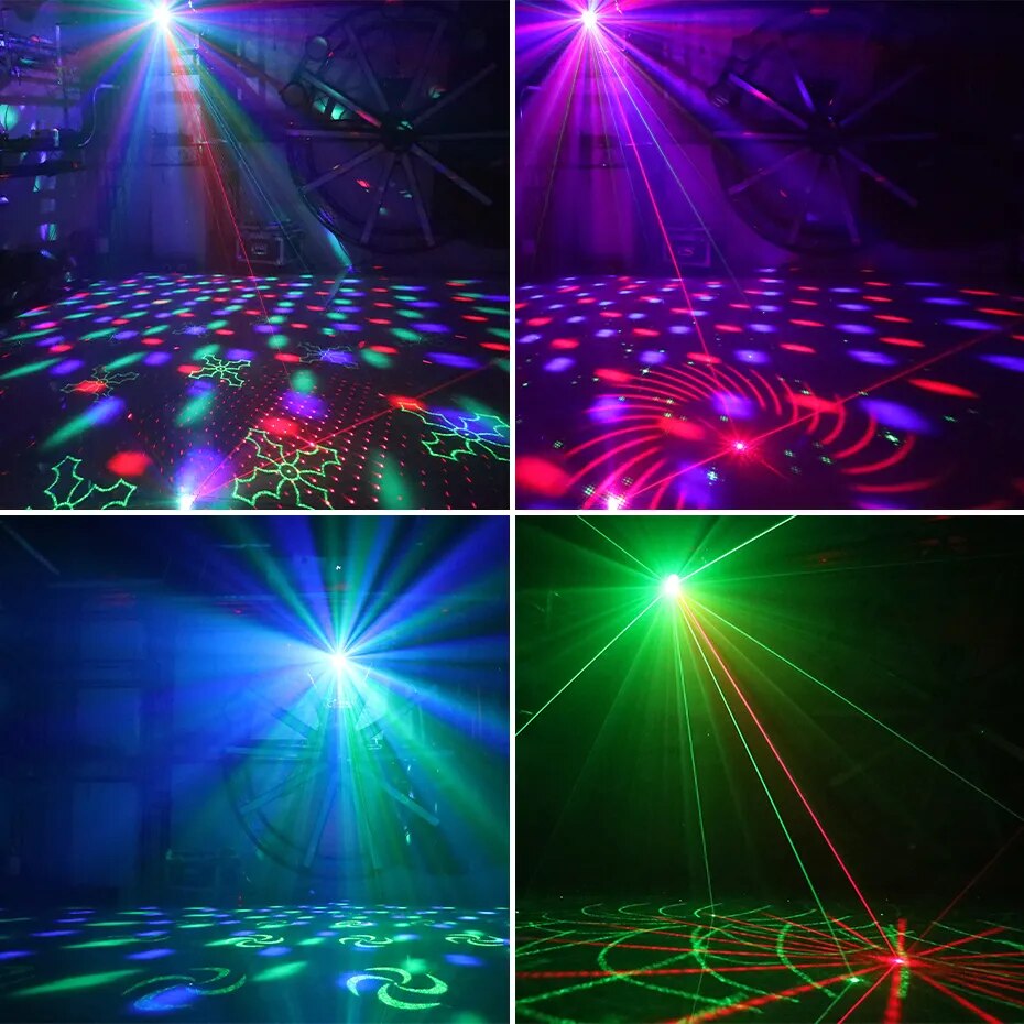 ALIEN RGB LED DJ Disco Magic Ball Party Light Laser Patterns Projector Holiday Wedding Bar Club Dance Xmas Stage Lighting Effect