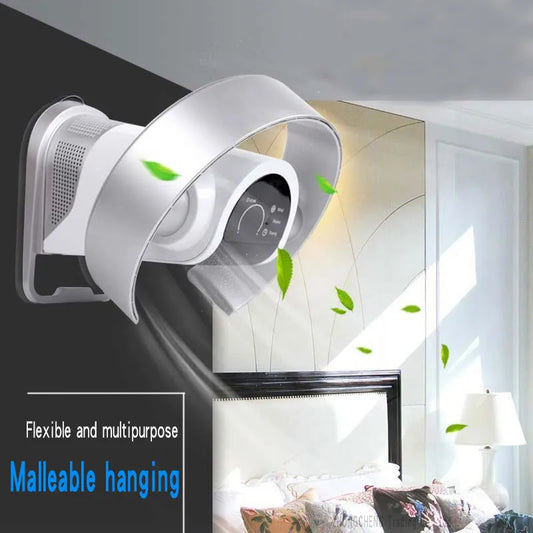 Electric Leafless Fan Household Silent Wall Mounted Leafless Electric Fan shaking circulation fan dormitory desktop fan