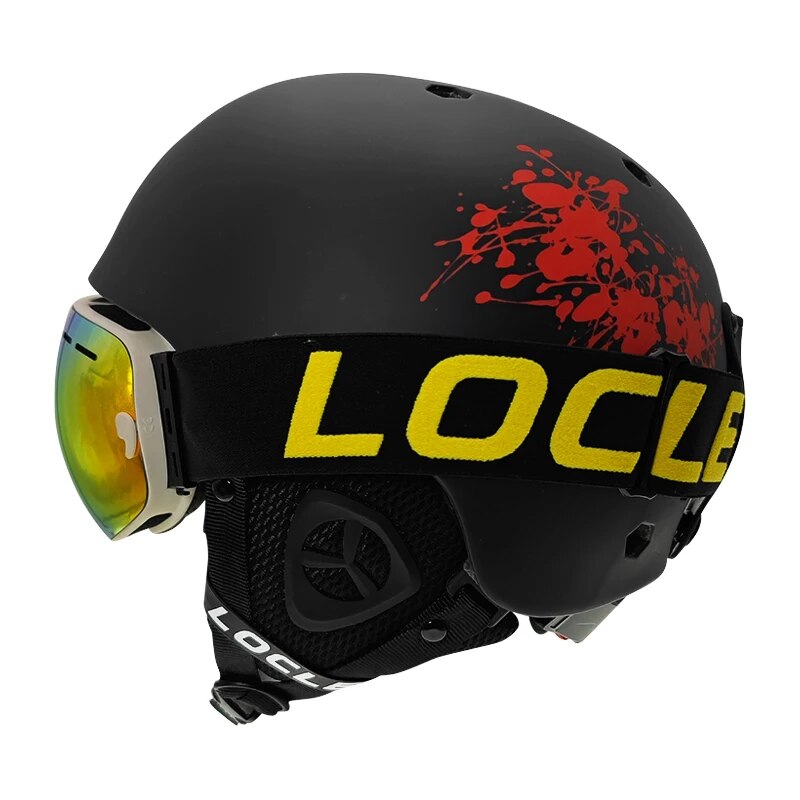 LOCLE casque de Ski hommes femmes intégralement moulé enfants enfants casque de Ski planche à roulettes Ski Snowboard moto motoneige casque