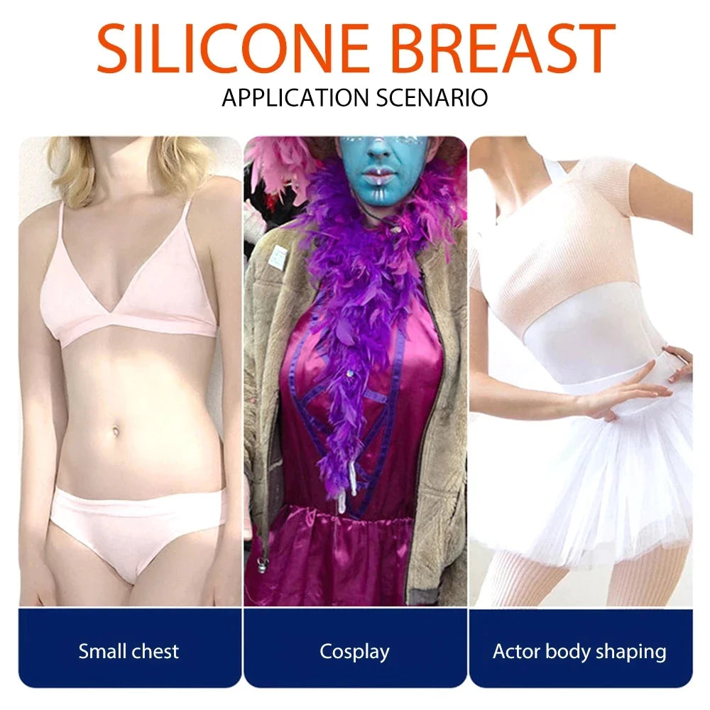 Realistic Fake Boobs Tits Crossdresser Silicone Artificial Breast DragQueen Shemale Transgender Postoperative Cosplay Transvesti