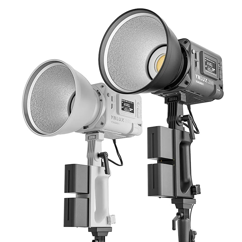 YONGNUO LUX200 YNLUX200 200W 2700K-6500K lumière LED extérieure portative à montage Bowens avec adaptateur d'alimentation à poignée