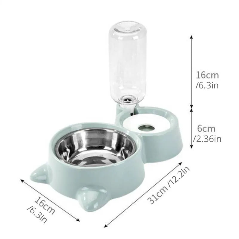 Bol bleu pour chien et chat, fontaine automatique, distributeur d'eau et de nourriture, conteneur pour chats, chiens, articles pour animaux de compagnie