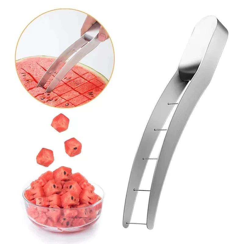 Stainless Steel Watermelon Slicer Board Cutter Fruit Slicers To Cut for Gadgets Kitchen Vegetable Cube Cutting Knife Summer Home