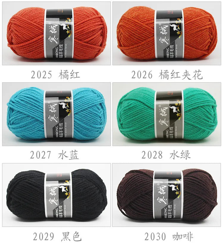 100g/ball High Quality Merino Wool Knitting Crochet Hand Knitting Yarn Sweater Scarf Sweater Environmental Protection 125M