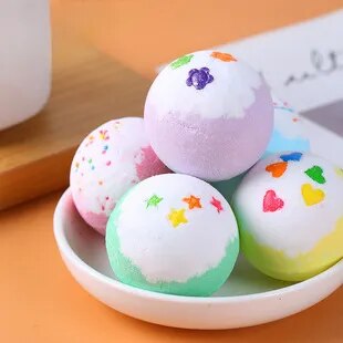 9 pièces Bombe De Bain boule De sel De Bain fleur séchée facilité Tension huile essentielle naturelle bulle gonflable Explosion boule De Bain pour baignoire