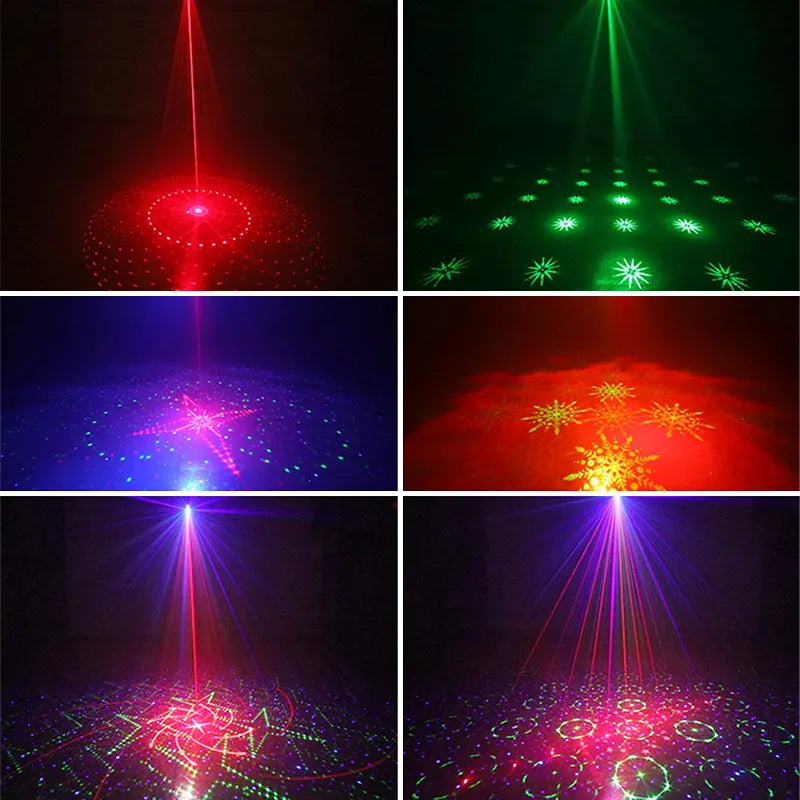 ALIEN Mini DJ Disco RGB projecteur de lumière Laser LED rechargeable par USB effet d'éclairage de scène fête vacances mariage lampe de noël