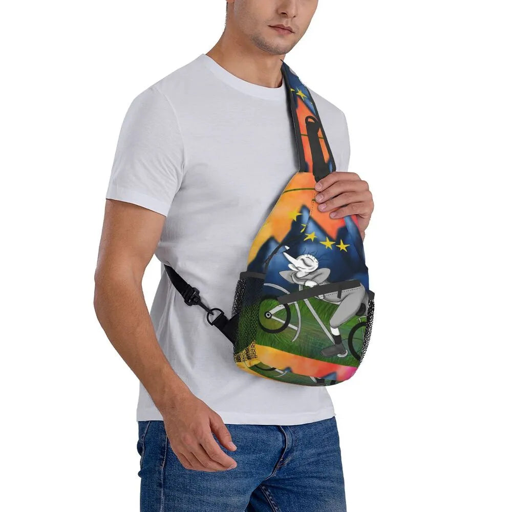 Albert Hoffman LSD Bicycle Day Sling Bags for Men Fashion Acid Blotter Party Shoulder Crossbody Chest Backpack Traveling Daypack