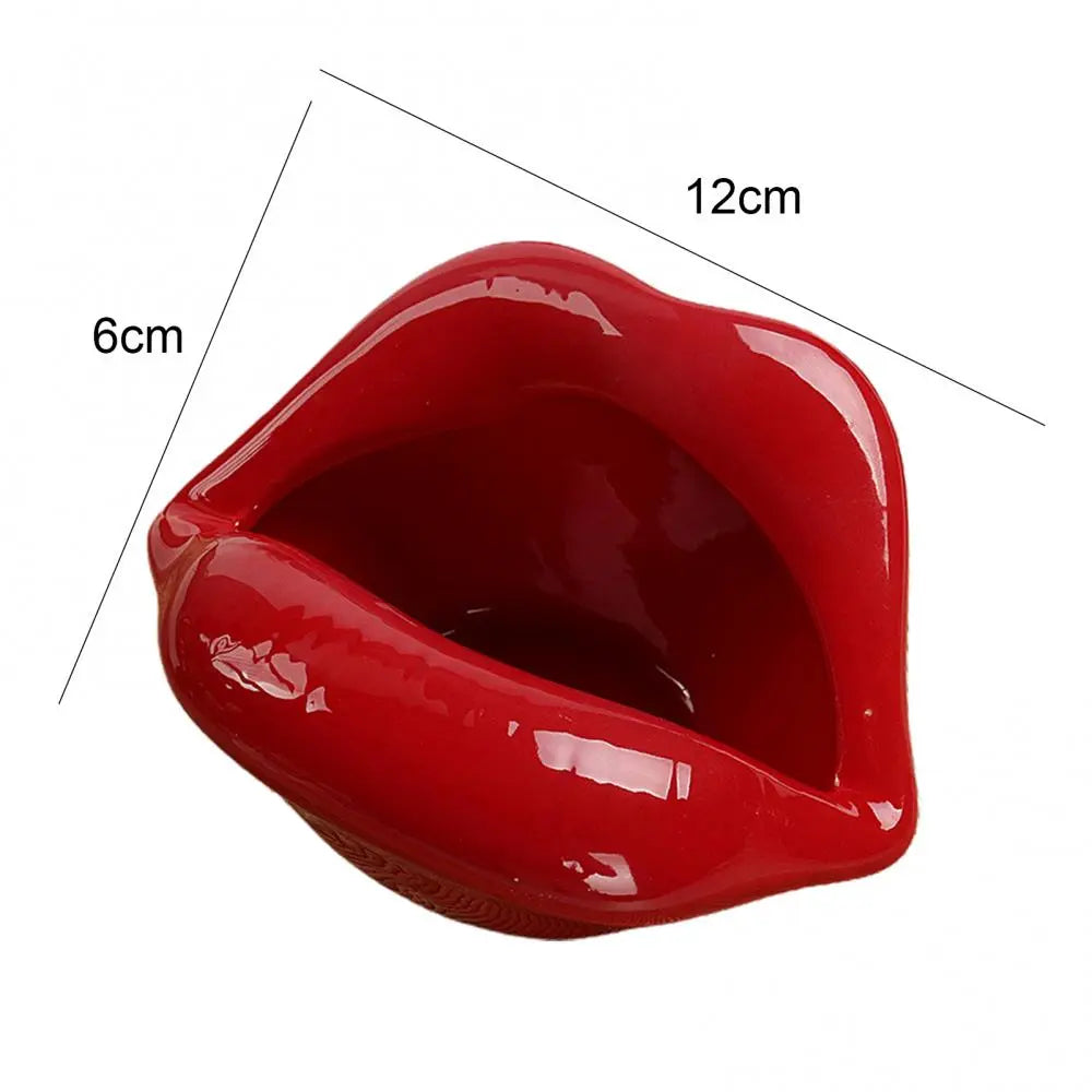 Cute Cartoon Ashtray Lips Ceramic Ashtray Creative Flower Pot Trendy Mouth Fashion Home Mini Send Boyfriend Gift