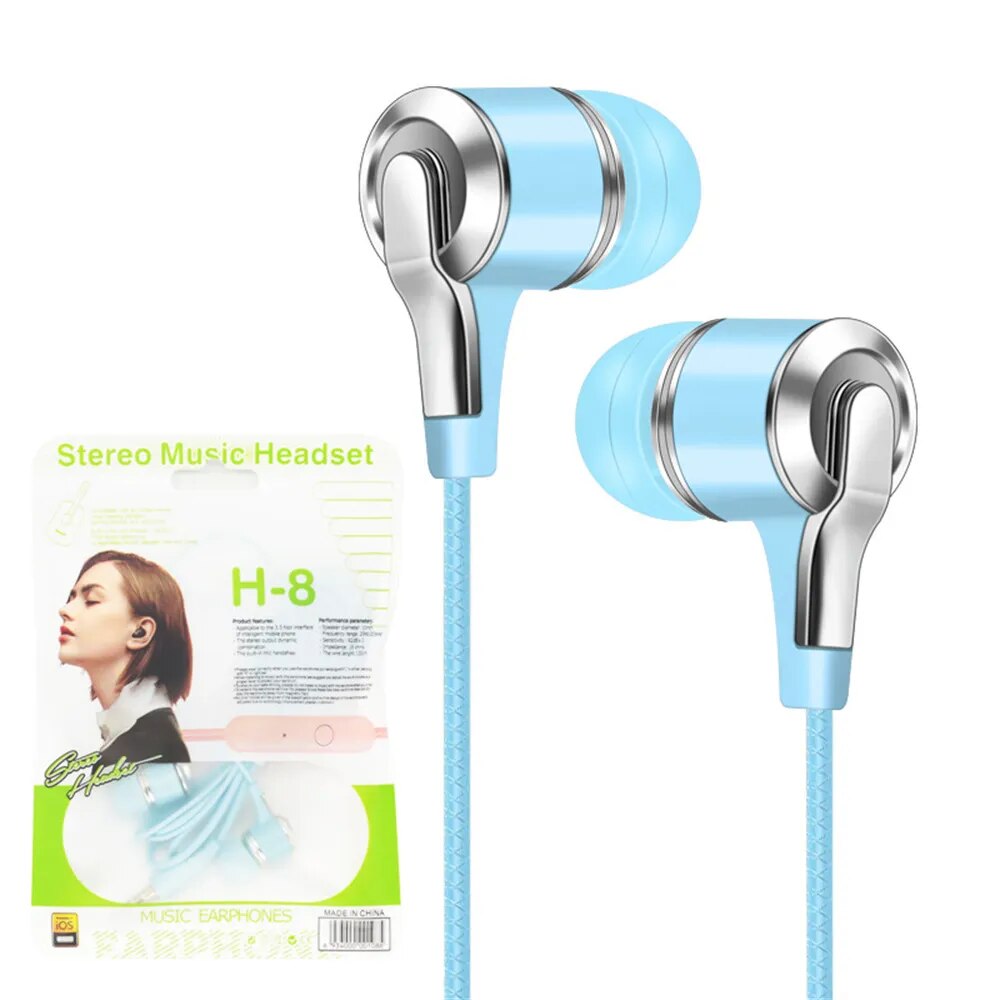 1 ~ 10 Uds auriculares con cable auriculares deportivos de 3,5mm con graves auriculares estéreo con micrófono control de volumen auriculares de música