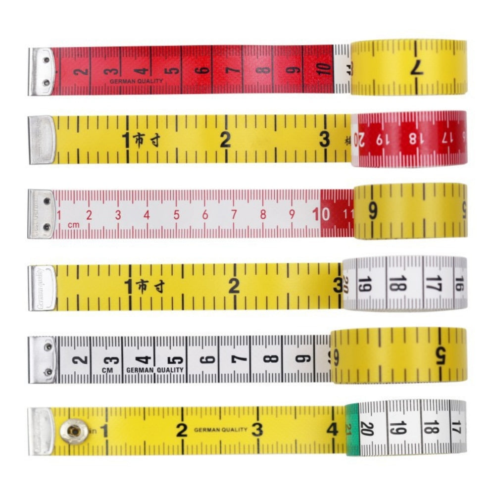 150cm/60" Body Measuring Ruler Sewing Tailor Tape Measure Centimeter Meter Sewing Measuring Tape Soft Random Color