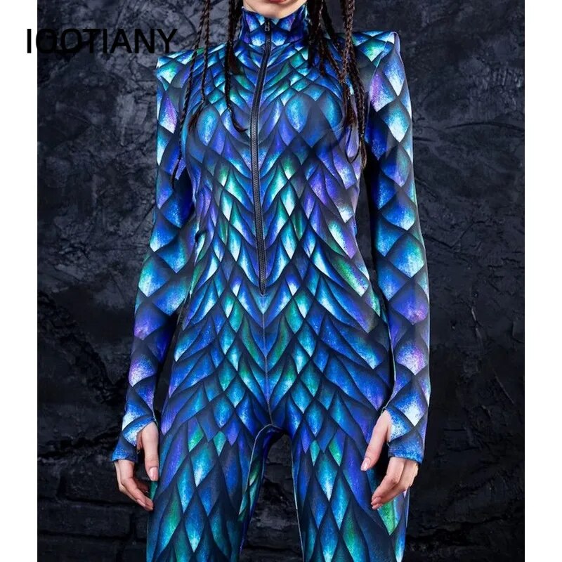 Costume de Cosplay pour adultes, lignes musculaires, motif de couleur, Costume Zentai en Spandex, body de fête d'halloween, combinaison de sport taille haute