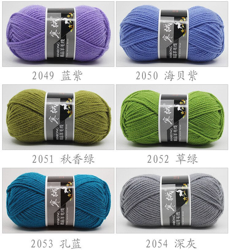 100g/ball High Quality Merino Wool Knitting Crochet Hand Knitting Yarn Sweater Scarf Sweater Environmental Protection 125M