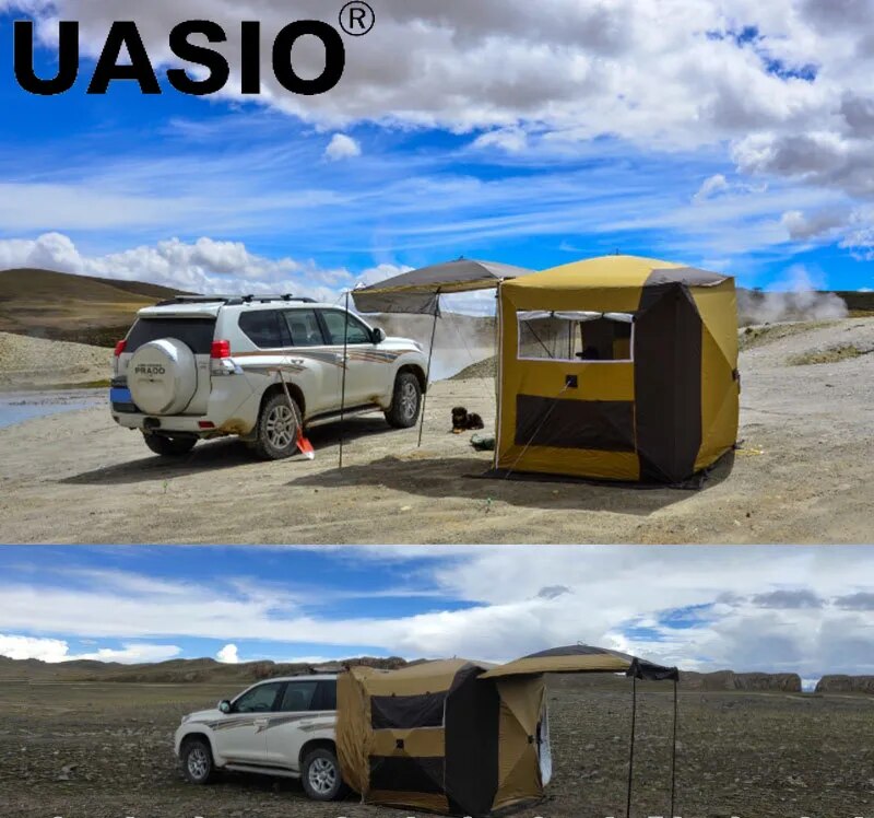 Tienda SUV de 1,8 × 1,8 M, parasol para maletero, a prueba de lluvia, para exteriores, autoconducción, barbacoa, Camping, coche, tienda de extensión trasera, envío directo