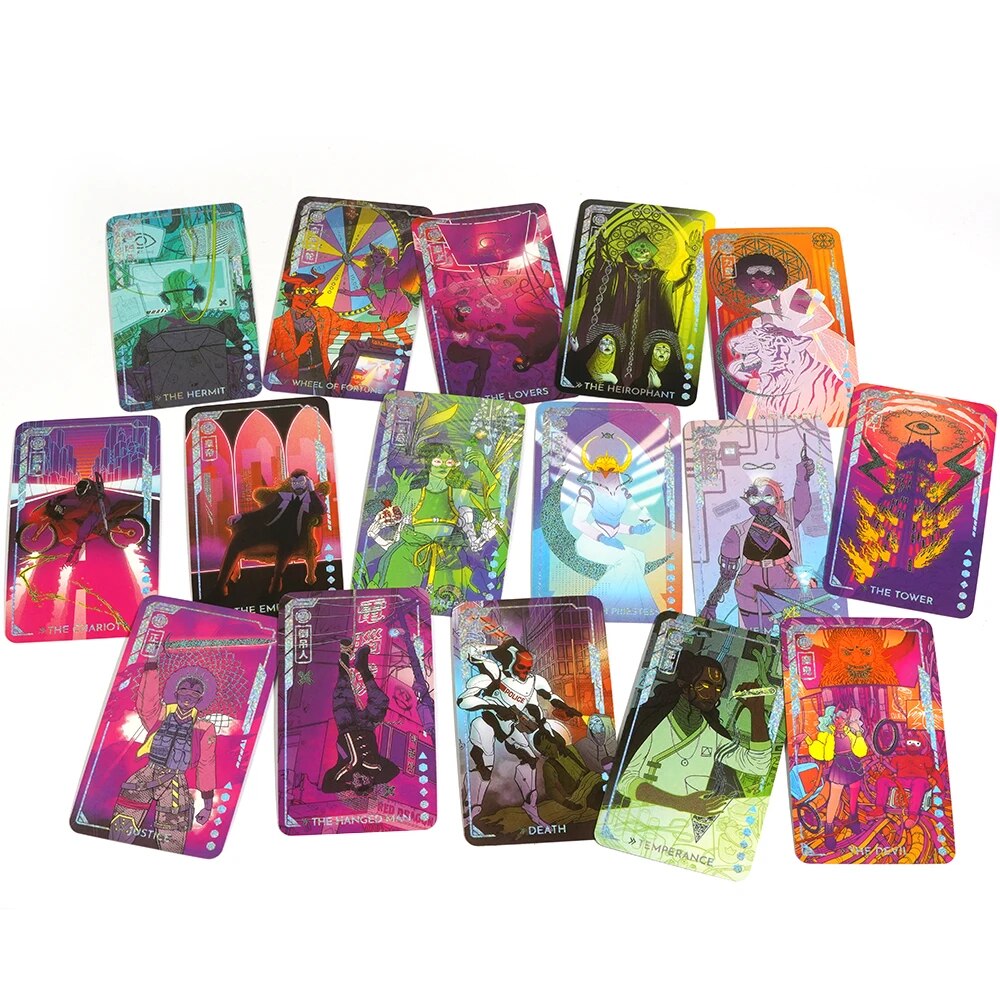 Jeu de Tarot Eldritch surcharge fantaisie Cyberpunk, jeu de divination, outils de Divination, 78 cartes, cadeau d'anniversaire, nouveauté 2023