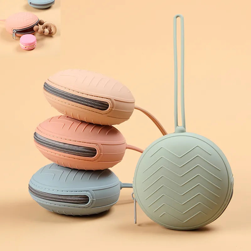 2022New Silicone Zipper Pacifier Box Baby Travel Portable Soother Container Box Food Grade Nipple Case Baby Nursing Accessories