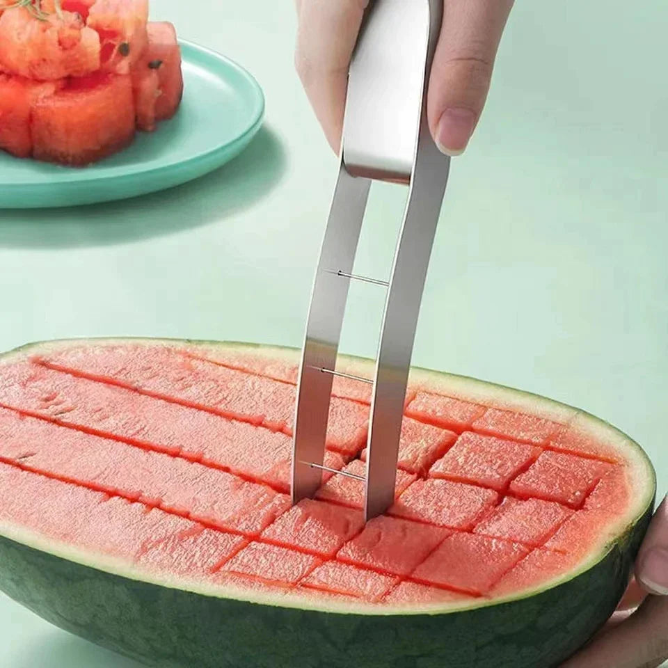 Stainless Steel Watermelon Slicer Board Cutter Fruit Slicers To Cut for Gadgets Kitchen Vegetable Cube Cutting Knife Summer Home