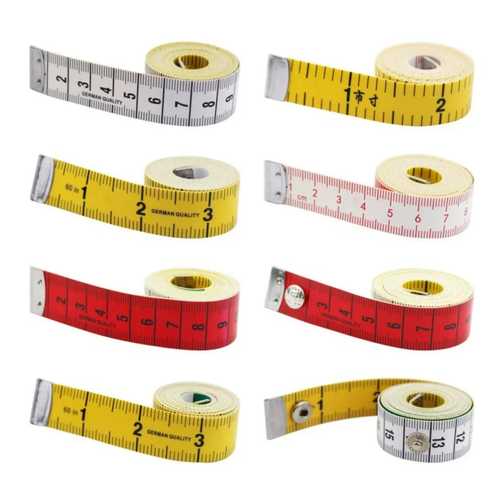 150cm/60" Body Measuring Ruler Sewing Tailor Tape Measure Centimeter Meter Sewing Measuring Tape Soft Random Color