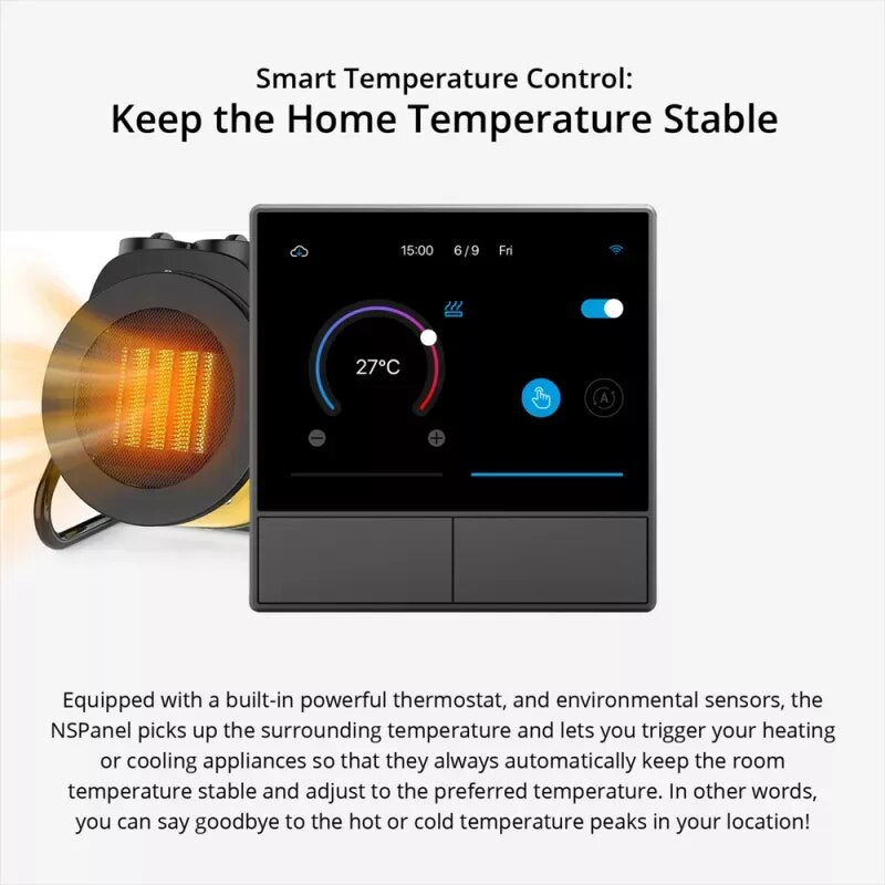 SONOFF NSPanel Smart Scene Switch EU/ US Wifi Smart Thermostat All-in-One Control HMI Wall Panel Support Alexa Alice Google Home