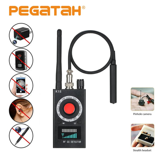 PEGATAH-Detector Anti-can, cámara, dispositivos de error, localizador de escuchas telefónicas, lente de señal GPS, rastreador RF, detección multifunción, anticámara