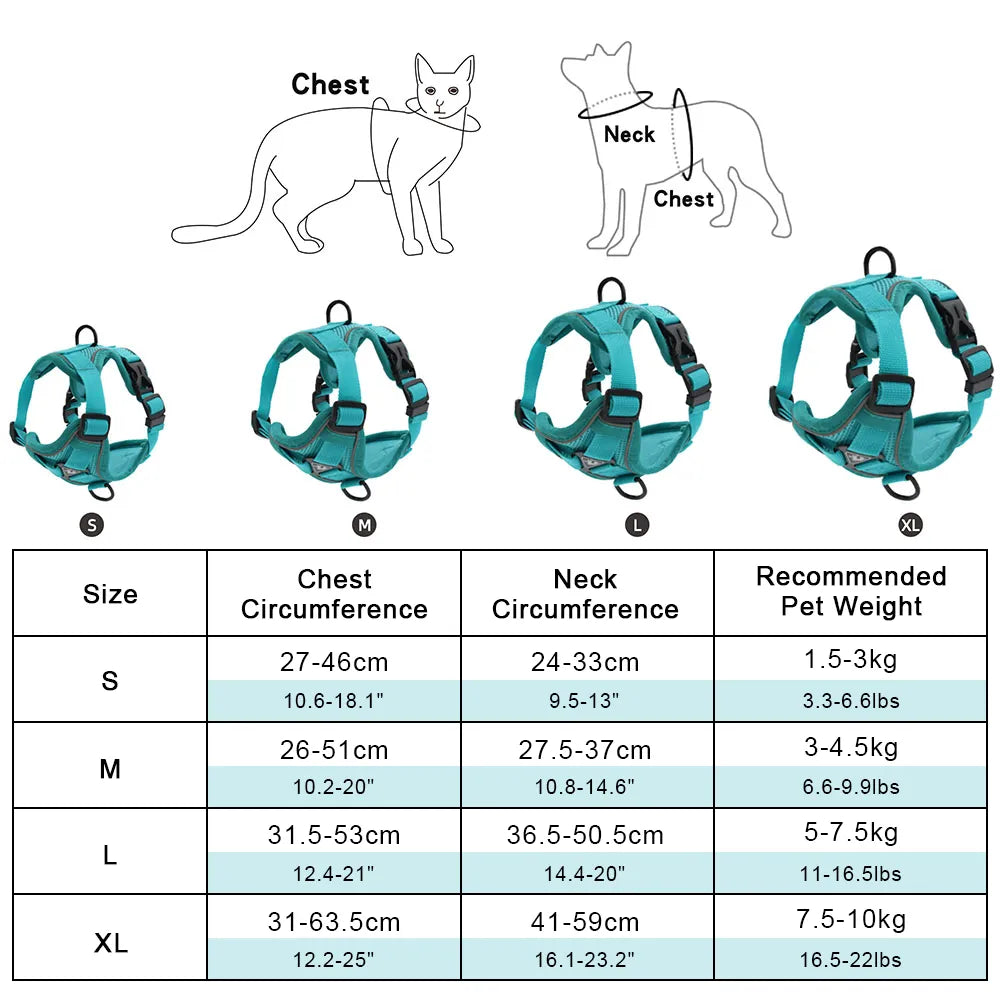 Ensemble de harnais pour chien et laisse, harnais réglable pour animaux de compagnie, gilet pour petit et grand chien, chat, maille réfléchissante, chiot, sangle de poitrine pour chien