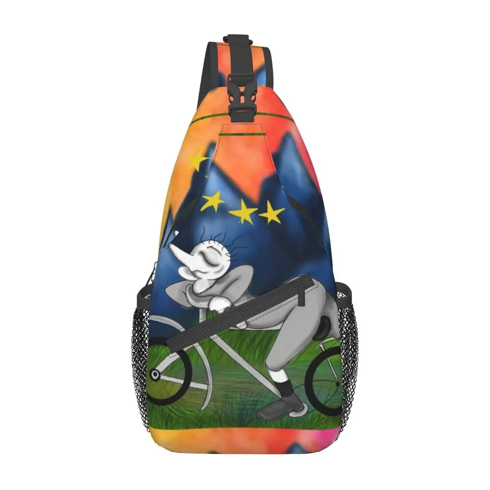 Albert Hoffman LSD Bicycle Day Sling Bags for Men Fashion Acid Blotter Party Shoulder Crossbody Chest Backpack Traveling Daypack