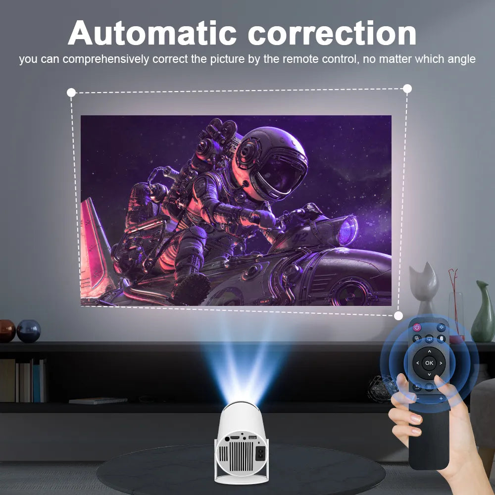 Transpeed Android 11Projector 1280*720P 4K Wifi6 200ANSI AllwinnerH713 180° flexible BT5.0 Home Cinema Outdoor portable Projetor