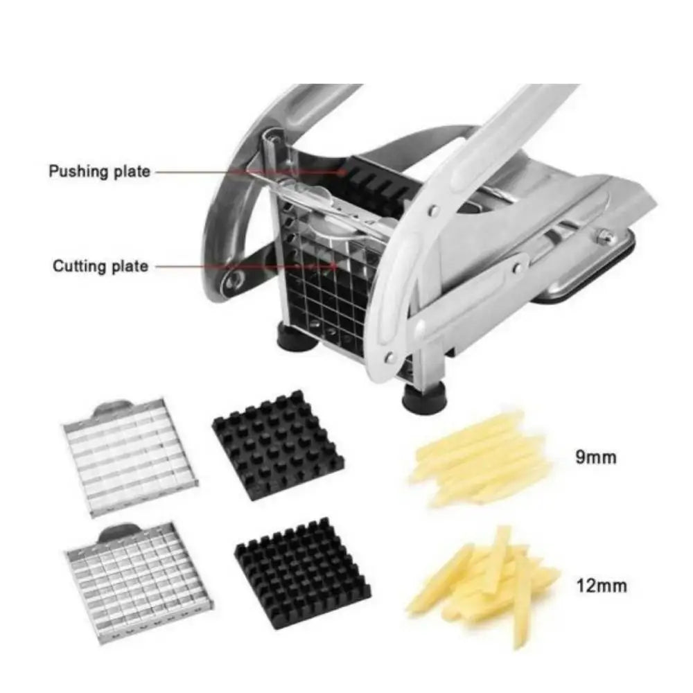 Cortador de patatas de acero inoxidable, cortador de patatas fritas, máquina cortadora Manual multifuncional de verduras, utensilios de cocina