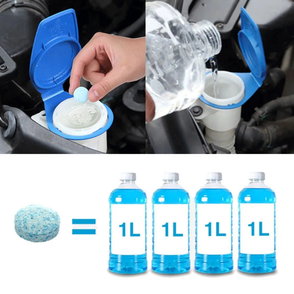 Limpiador efervescente para coche, tableta de vidrio para parabrisas, tabletas concentradas de agua, herramientas universales de limpieza para coche, 60 uds.