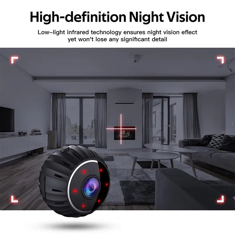 Mini cámara inteligente WiFi 1080P cámara HD de seguridad para el hogar cámara niñera Monitor de bebé grabadora de vídeo interior detección de movimiento visión nocturna