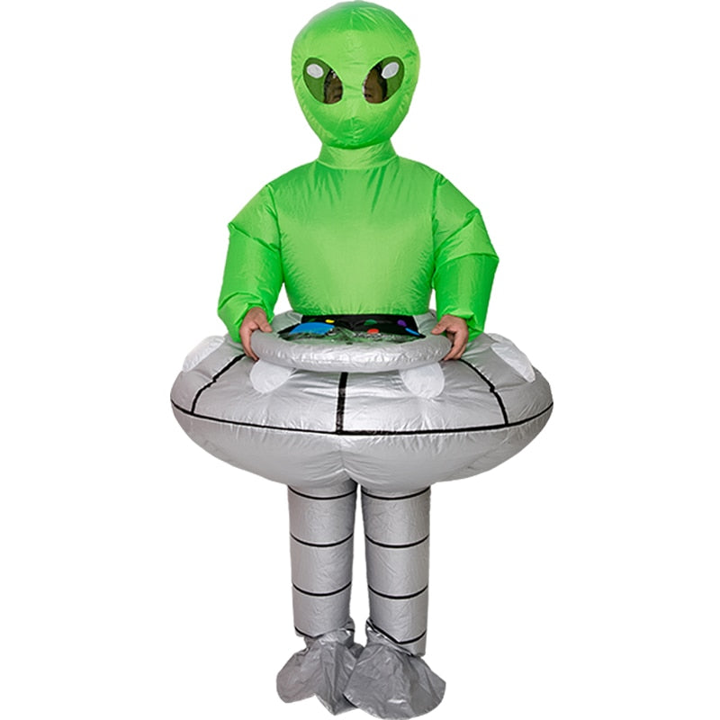 Disfraz inflable de alienígena para Halloween, disfraz de Navidad, juego de rol, vestido de fiesta elegante para adultos, hombres, mujeres y niños, The Alien Stuff