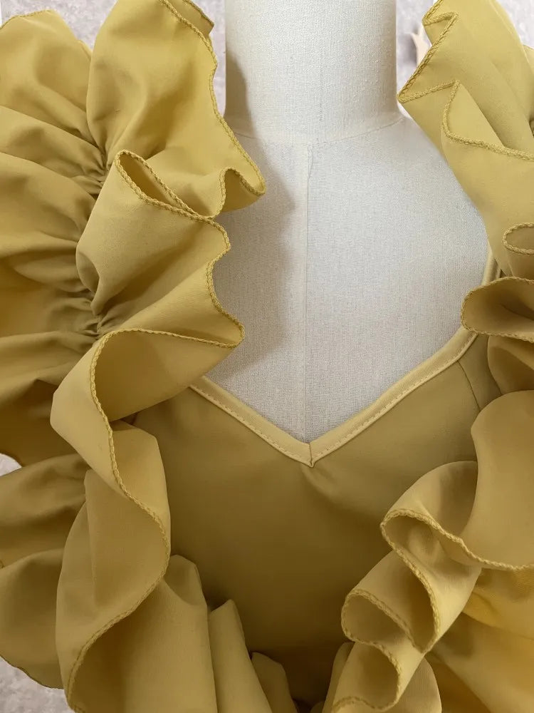 Robe de bal asymétrique pour femmes, tenue de soirée en forme de champignon d'arbre comestible, haute et basse, Sexy, tenue de soirée en boîte de nuit, de rue, 2023