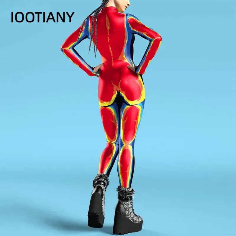 VIP FASHION – body Zentai coloré, manches de pouce, Costume de Cosplay, combinaison à fermeture éclair sur le devant, tenue de Festival pour homme brûlant pour femme