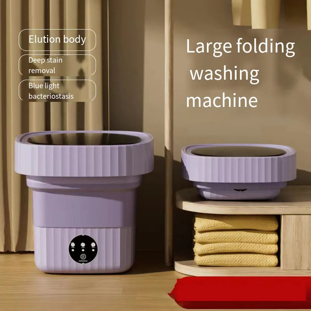 Machine à laver portative pliante de grande capacité de 6L 11L avec seau de sèche-linge pour vêtements voyage maison sous-vêtements chaussettes Mini laveuse