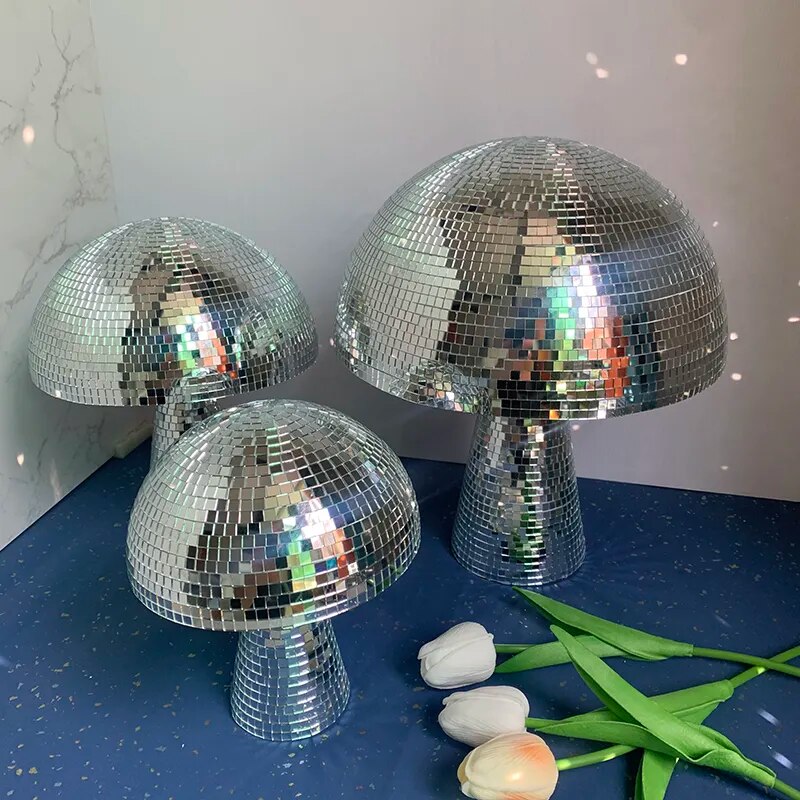 Disco Mushrooms Bedroom Decoration Disco Ball Mushroom Wedding Decoration Party Decor Home Decor Mushroom Decor Disco Ball